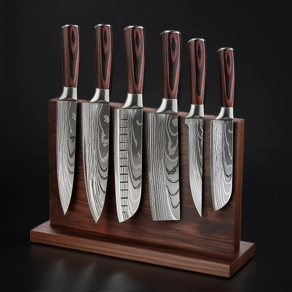 Ash Wood Magnetic Knife Holder Stand Block - Image 3