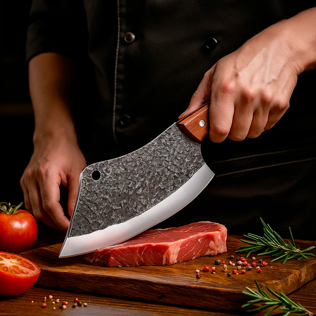 Hand Forged Meat Cleaver Knife - Image 3