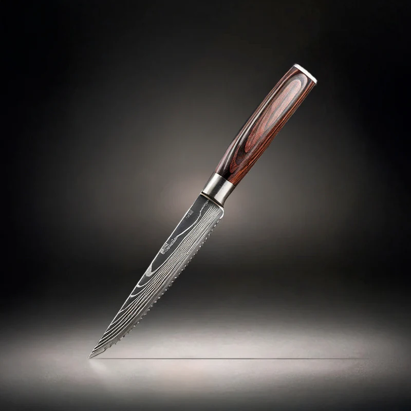 Damascus Steak Knife Set - Image 9