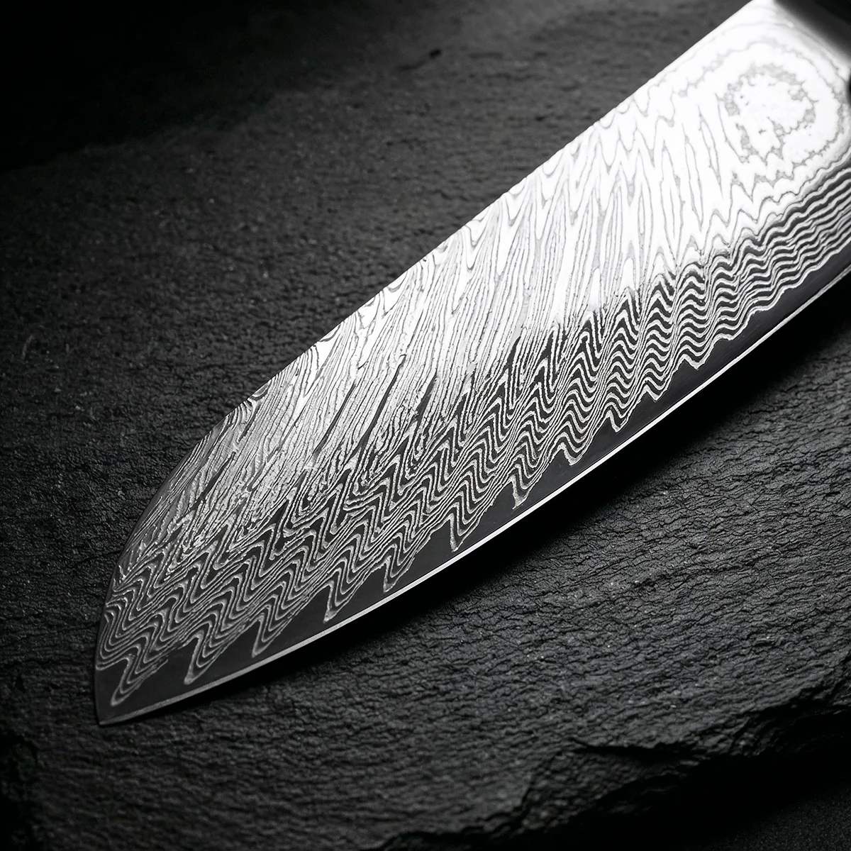 9-Piece Damascus Chef Knife Set with Red Handles VG10 - Image 3
